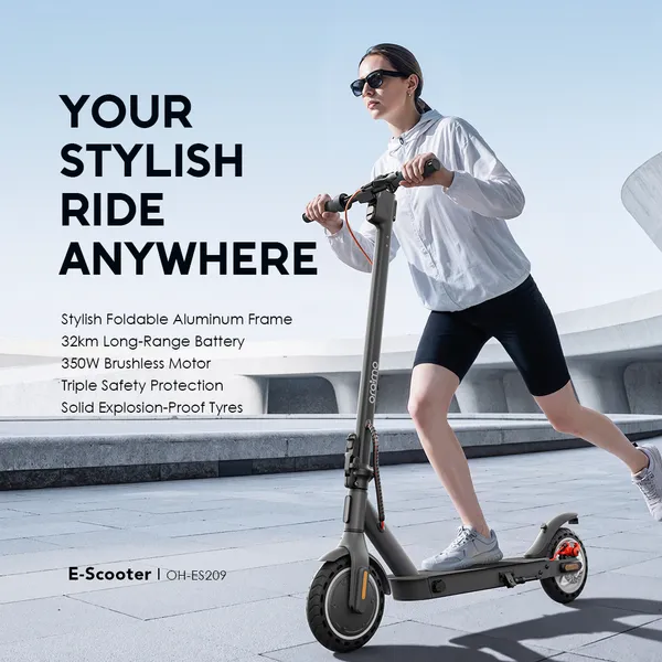 oraimo E-Scooter 350W Motor 32km Range Electric Scooter – Image 2